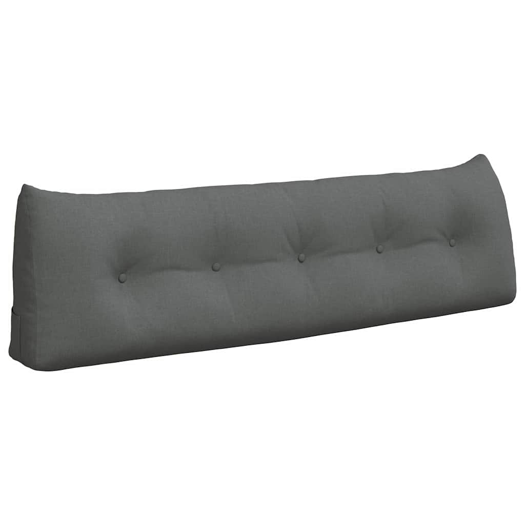 Back Pillow Dark Grey 160 x 24 x 50 cm Fabric