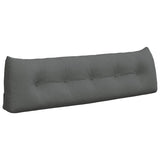 Back Pillow Dark Grey 160 x 24 x 50 cm Fabric - Front View