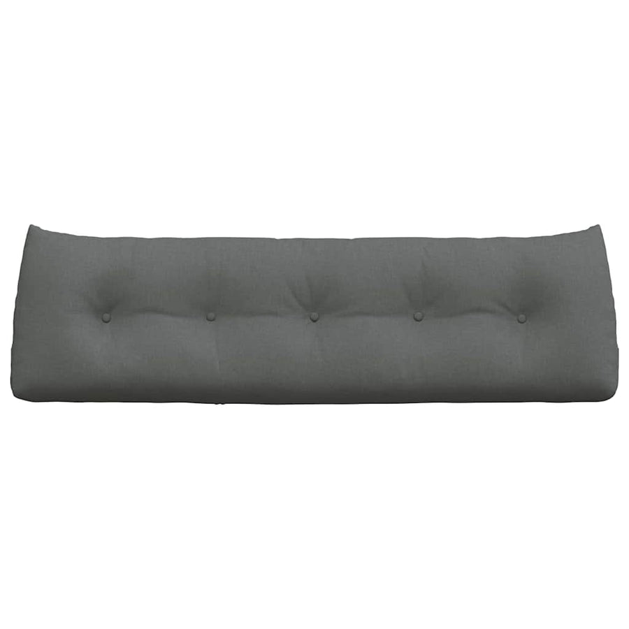 Back Pillow Dark Grey 160 x 24 x 50 cm Fabric