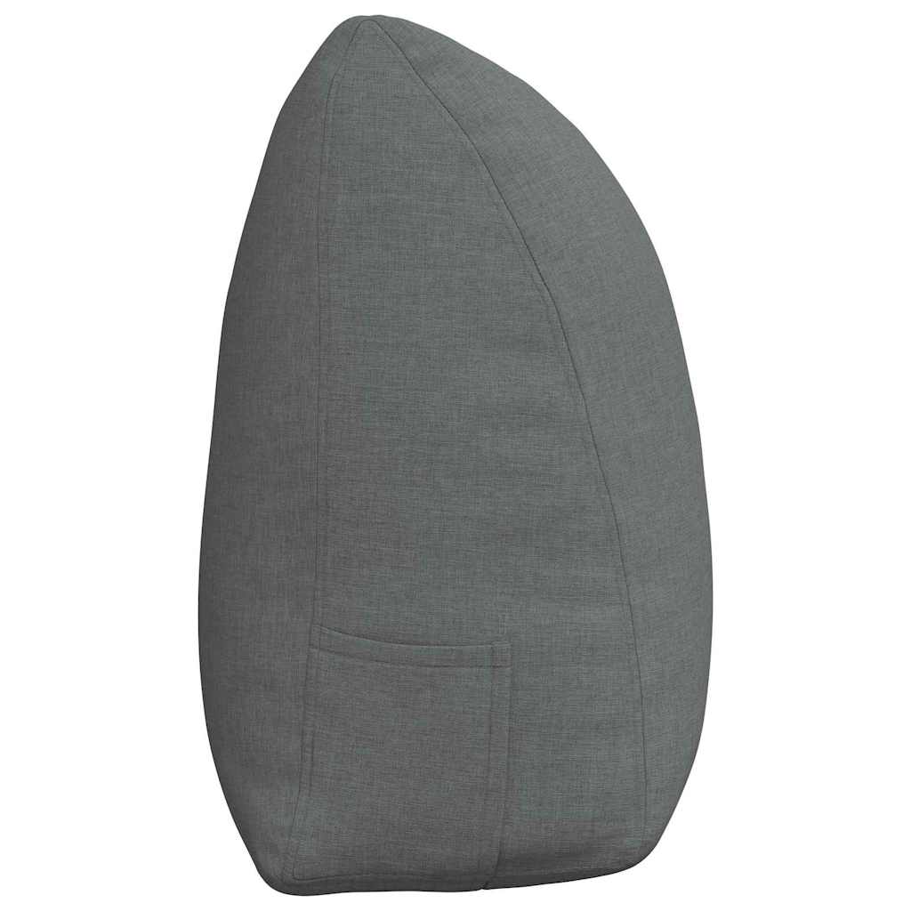 Back Pillow Dark Grey 160 x 24 x 50 cm Fabric