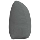 Back Pillow Dark Grey 160 x 24 x 50 cm Fabric - Close-Up Angle
