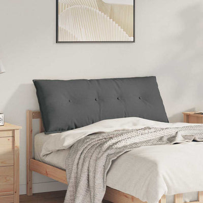 Back Pillow Dark Grey 120 x 50 x 19 cm Fabric