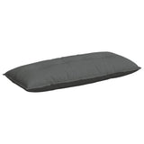 Back Pillow Dark Grey 120 x 19 x 50 cm Fabric - Front View