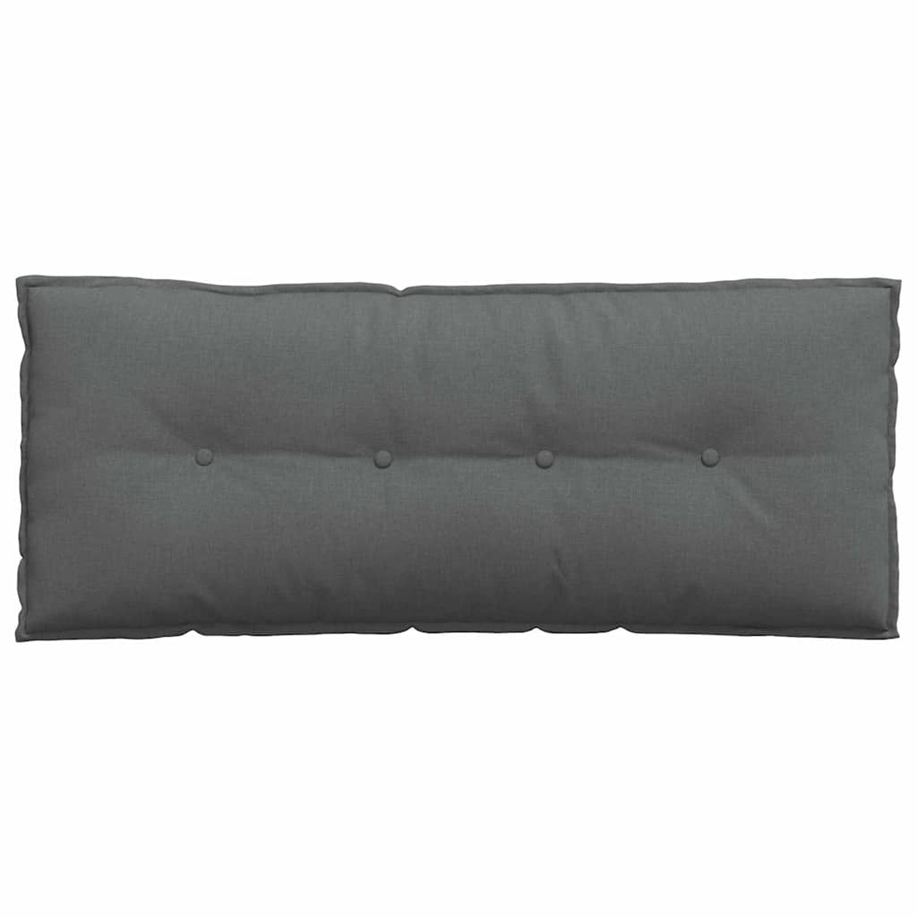 Back Pillow Dark Grey 120 x 19 x 50 cm Fabric