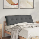 Back Pillow Dark Grey 140 x 19 x 50 cm Fabric