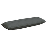 Back Pillow Dark Grey 140 x 19 x 50 cm Fabric - Front View