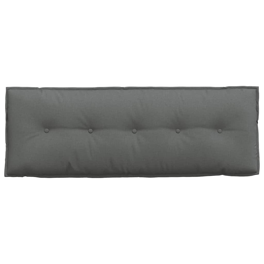 Back Pillow Dark Grey 140 x 19 x 50 cm Fabric