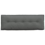 Back Pillow Dark Grey 140 x 19 x 50 cm Fabric
