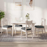 Seat Cushions 4 pcs Dark Grey 45 x 45 x 12 cm Fabric