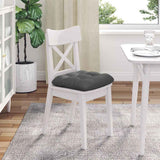 Seat Cushions 4 pcs Dark Grey 45 x 45 x 12 cm Fabric - Top-Down View
