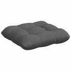 Seat Cushions 4 pcs Fabric Dark Grey 45 x 45 x 12 cm