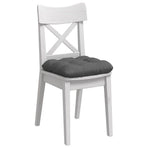 Seat Cushions 4 pcs Fabric Dark Grey 45 x 45 x 12 cm