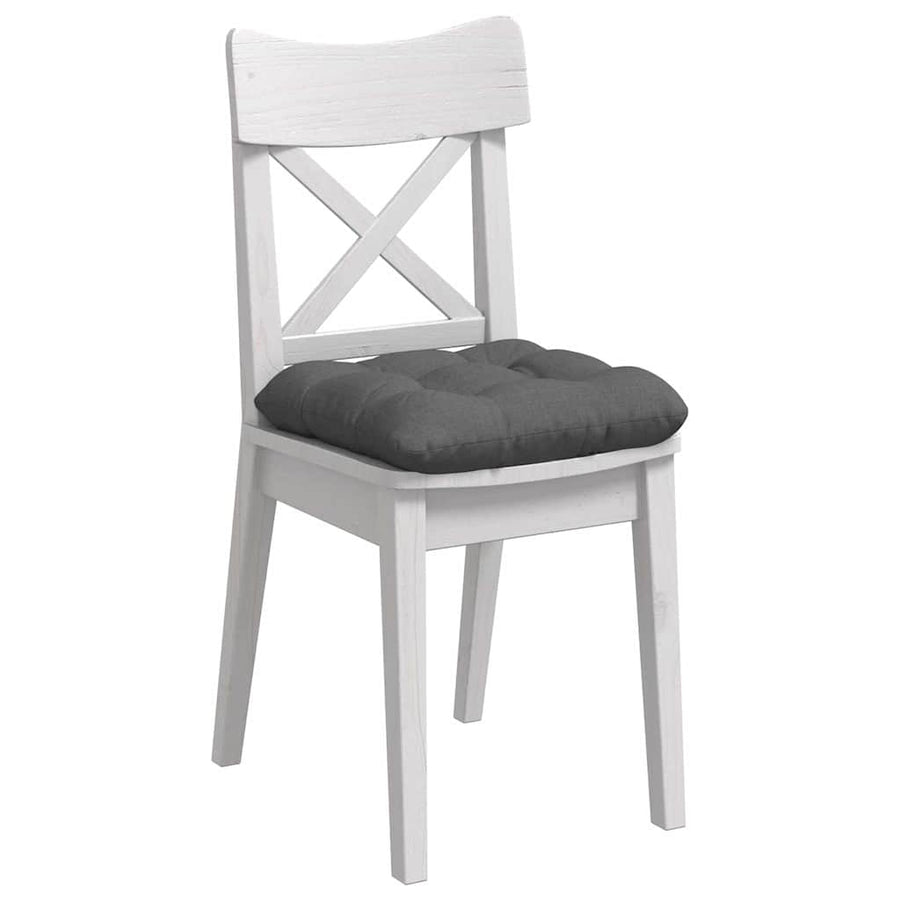 Seat Cushions 4 pcs Fabric Dark Grey 45 x 45 x 12 cm