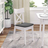 Seat Cushions 4 pcs Dark Grey 40 x 40 x 3 cm Fabric - Top-Down View
