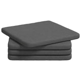 Seat Cushions 4 pcs Dark Grey 40 x 40 x 3 cm Fabric - Front View