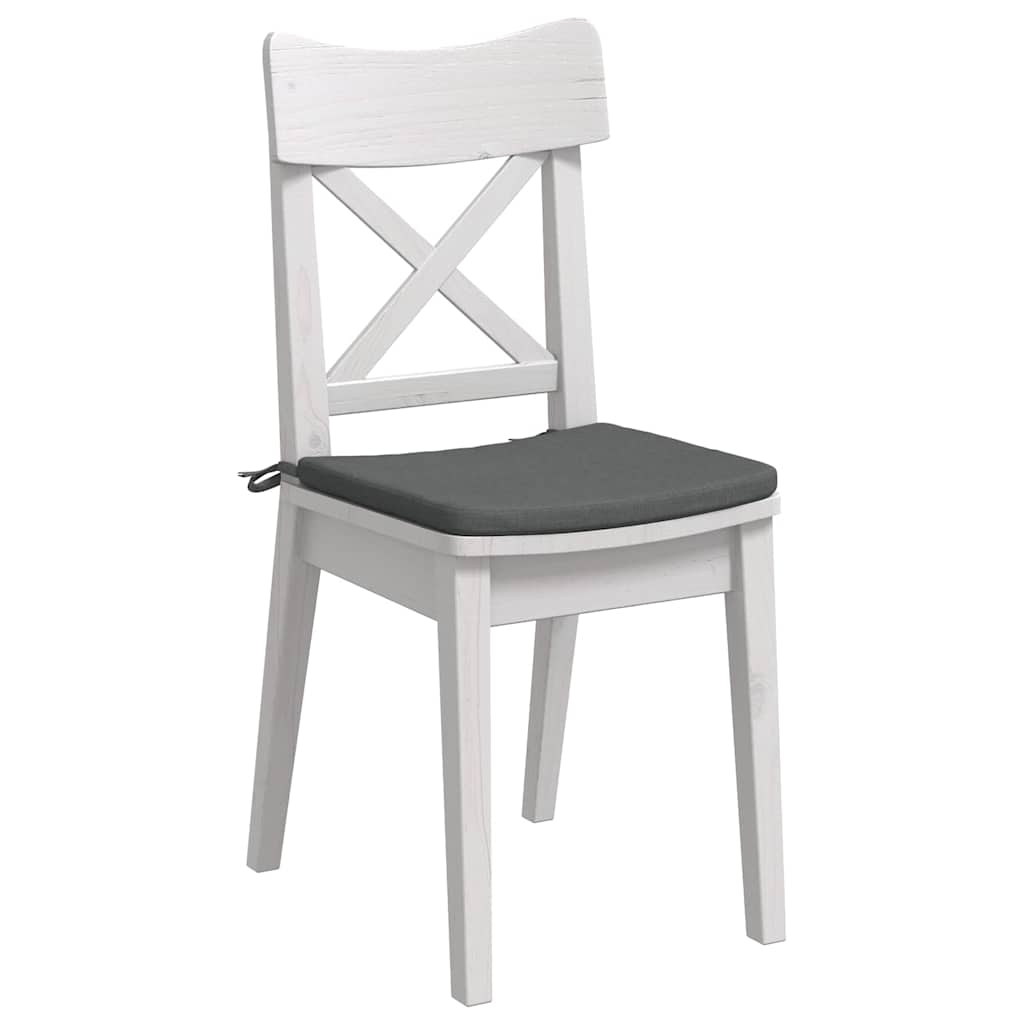 Seat Cushions 4 pcs Dark Grey 40 x 40 x 3 cm Fabric