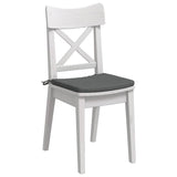 Seat Cushions 4 pcs Dark Grey 40 x 40 x 3 cm Fabric