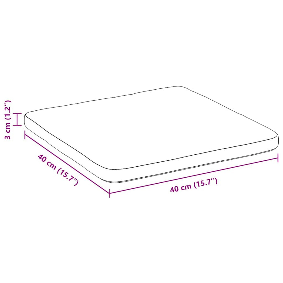 Seat Cushions 4 pcs Fabric Dark Grey 40 x 40 x 3 cm