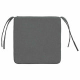 Seat Cushions 4 pcs Dark Grey 40 x 40 x 3 cm Fabric - Close-Up Angle