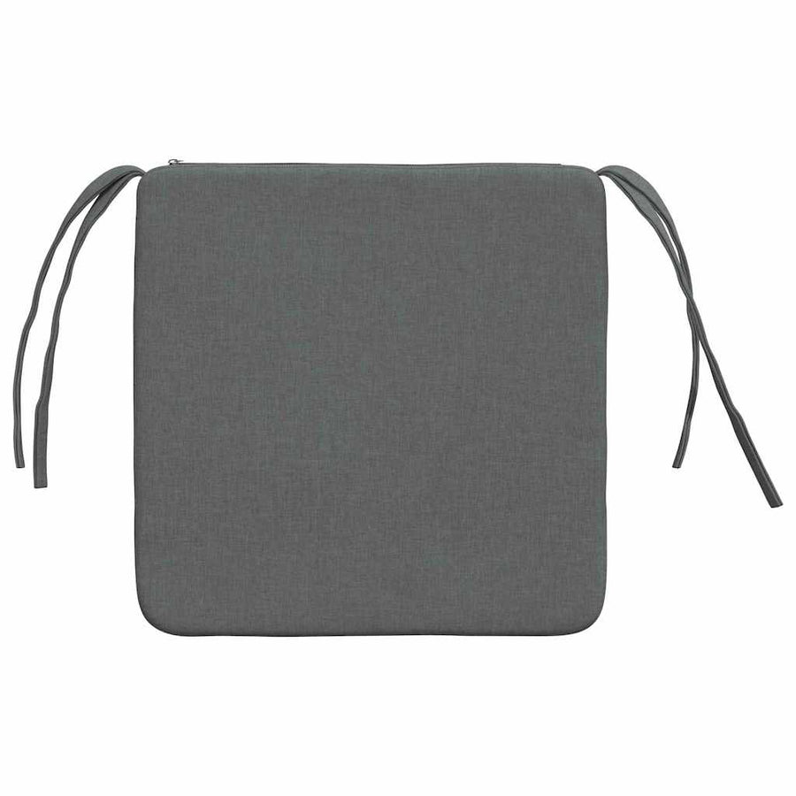 Seat Cushions 4 pcs Fabric Dark Grey 40 x 40 x 3 cm