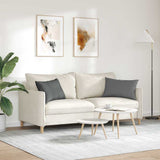 Sofa Pillows 2 pcs Dark Grey 60 x 40 cm Fabric - Top-Down View