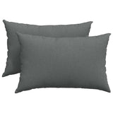 Sofa Pillows 2 pcs Dark Grey 60 x 40 cm Fabric - Front View