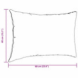 Sofa Pillows 2 pcs Dark Grey 60 x 40 cm Fabric - Extra Image