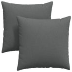 Sofa Pillows 2 pcs Fabric Dark Grey 60 x 60 cm