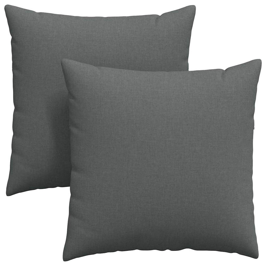 Sofa Pillows 2 pcs Fabric Dark Grey 60 x 60 cm