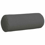 Bolster Pillows 2 pcs Dark Grey Ø 25 x 70 cm Fabric - 45-Degree Angle
