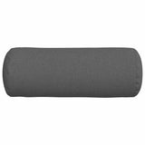 Bolster Pillows 2 pcs Dark Grey Ø 25 x 70 cm Fabric