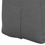Back Pillow Dark Grey 120 x 24 x 50 cm Fabric - Extra Image