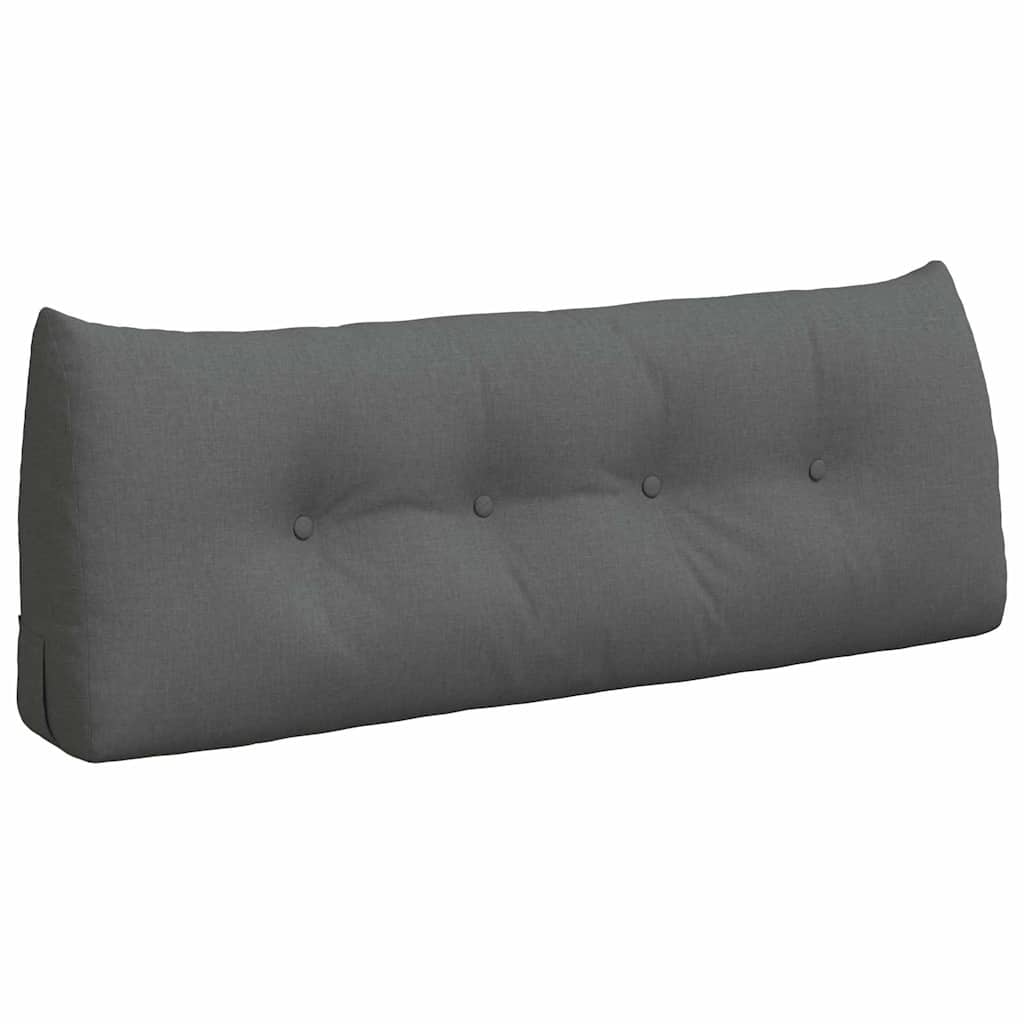 Back Pillow Dark Grey 120 x 24 x 50 cm Fabric