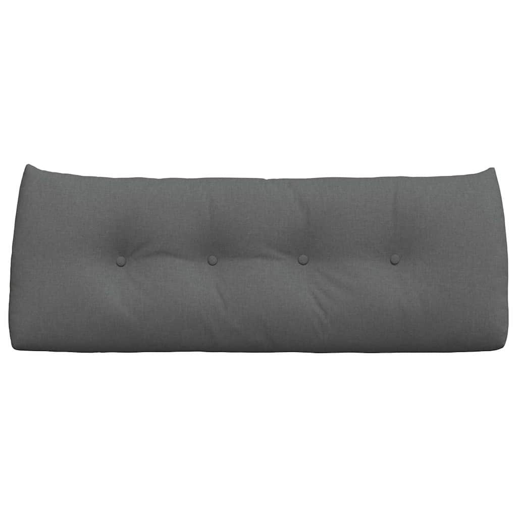 Back Pillow Dark Grey 120 x 24 x 50 cm Fabric