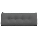 Back Pillow Dark Grey 120 x 24 x 50 cm Fabric