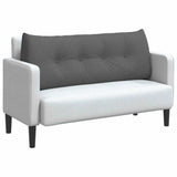Back Pillow Dark Grey 120 x 24 x 50 cm Fabric - Side View