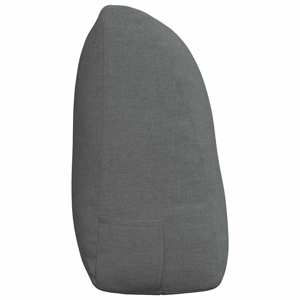 Back Pillow Dark Grey 120 x 24 x 50 cm Fabric