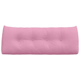 Back Pillow Pink 120 x 24 x 50 cm Fabric - Rear View