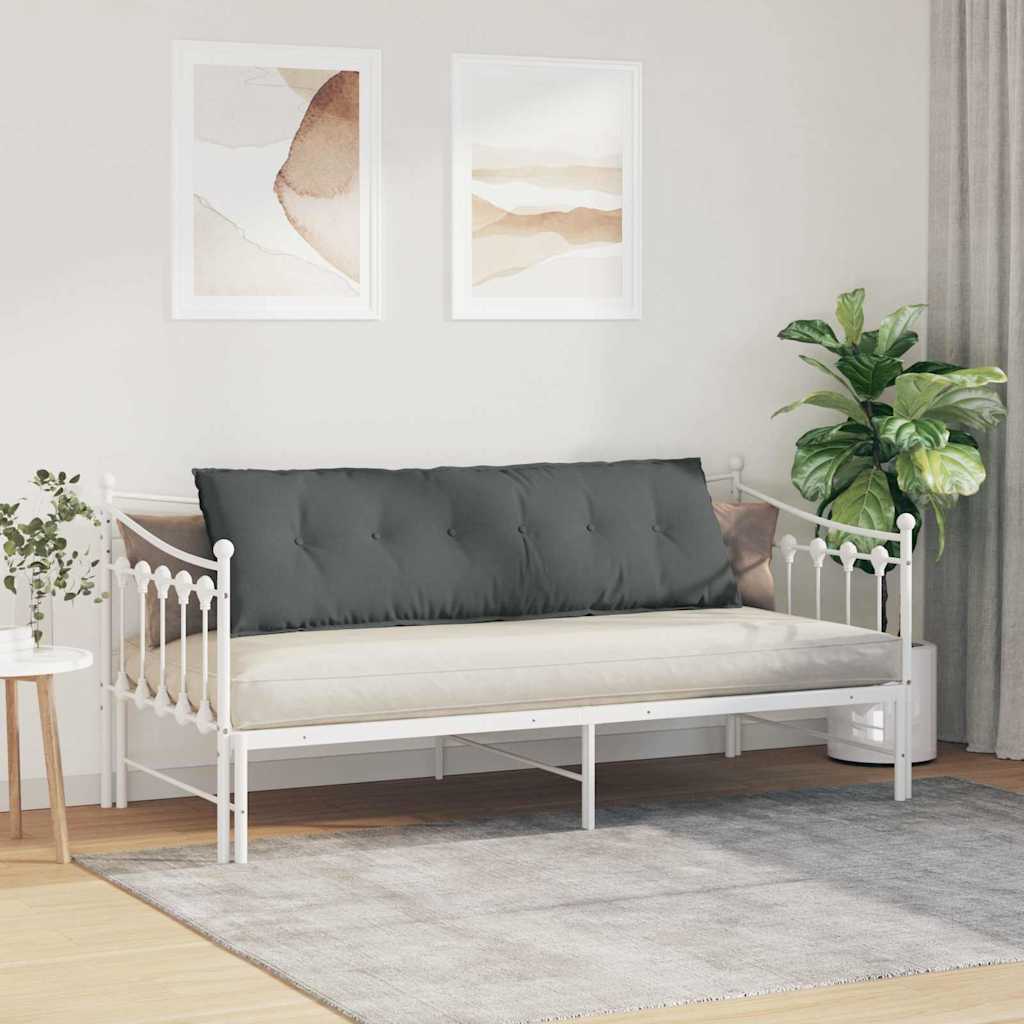 Back Pillow Dark Grey 160 x 19 x 50 cm Fabric