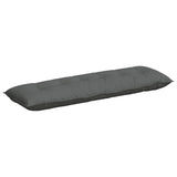 Back Pillow Dark Grey 160 x 19 x 50 cm Fabric - Front View