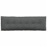Back Pillow Dark Grey 160 x 19 x 50 cm Fabric