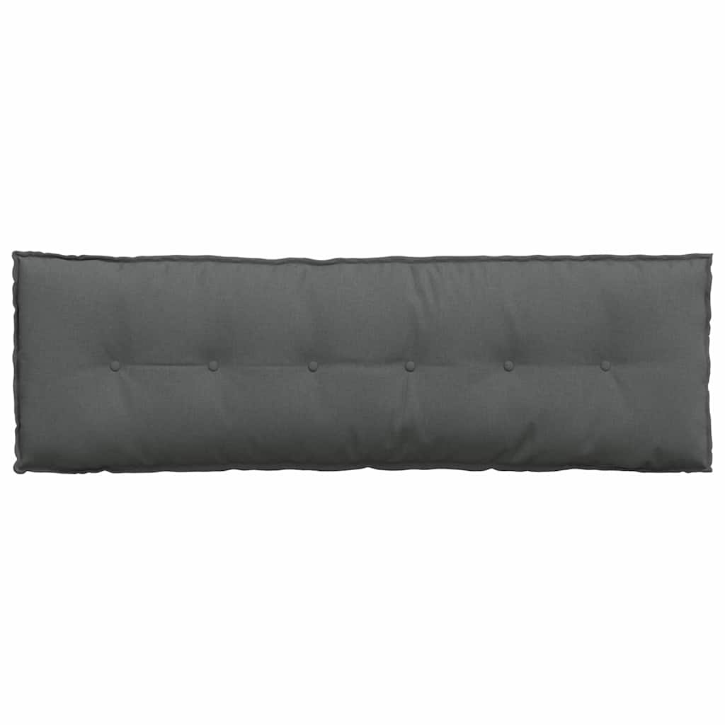 Back Pillow Dark Grey 160 x 19 x 50 cm Fabric