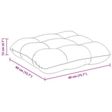 Seat Cushions 4 pcs Dark Grey 40 x 40 x 12 cm Fabric - Extra Image