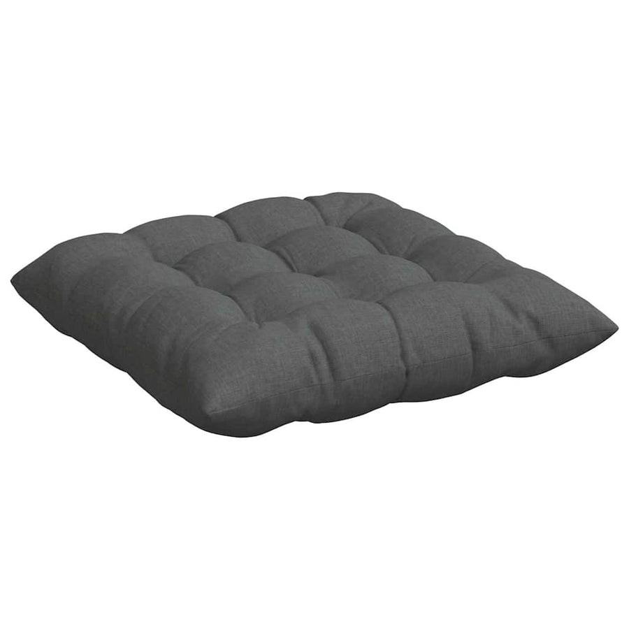 Seat Cushions 4 pcs Fabric Dark Grey 40 x 40 x 6 cm