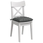 Seat Cushions 4 pcs Fabric Dark Grey 40 x 40 x 6 cm