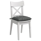 Seat Cushions 4 pcs Dark Grey 40 x 40 x 6 cm Fabric - Side View