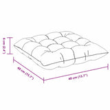 Seat Cushions 4 pcs Dark Grey 40 x 40 x 6 cm Fabric - Extra Image
