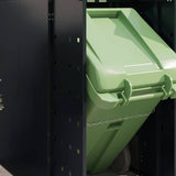 Wheelie Bin Storage for 2 Bins Black 136 x 77,5 x 121,5 cm - 45-Degree Angle