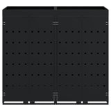 Wheelie Bin Storage for 2 Bins Black 136 x 77,5 x 121,5 cm - Close-Up Angle