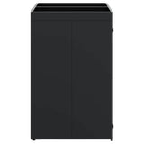 Wheelie Bin Storage for 2 Bins Black 136 x 77,5 x 121,5 cm